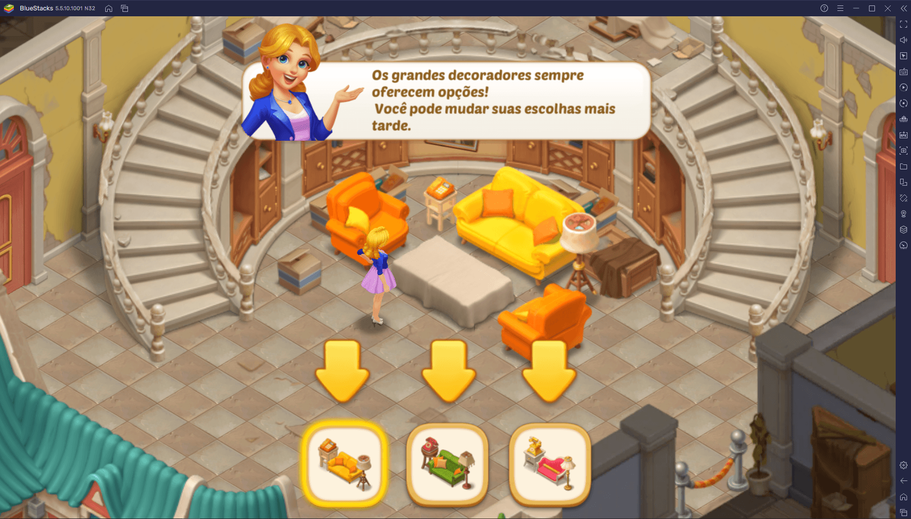 Como jogar Matchington Mansion no PC com BlueStacks