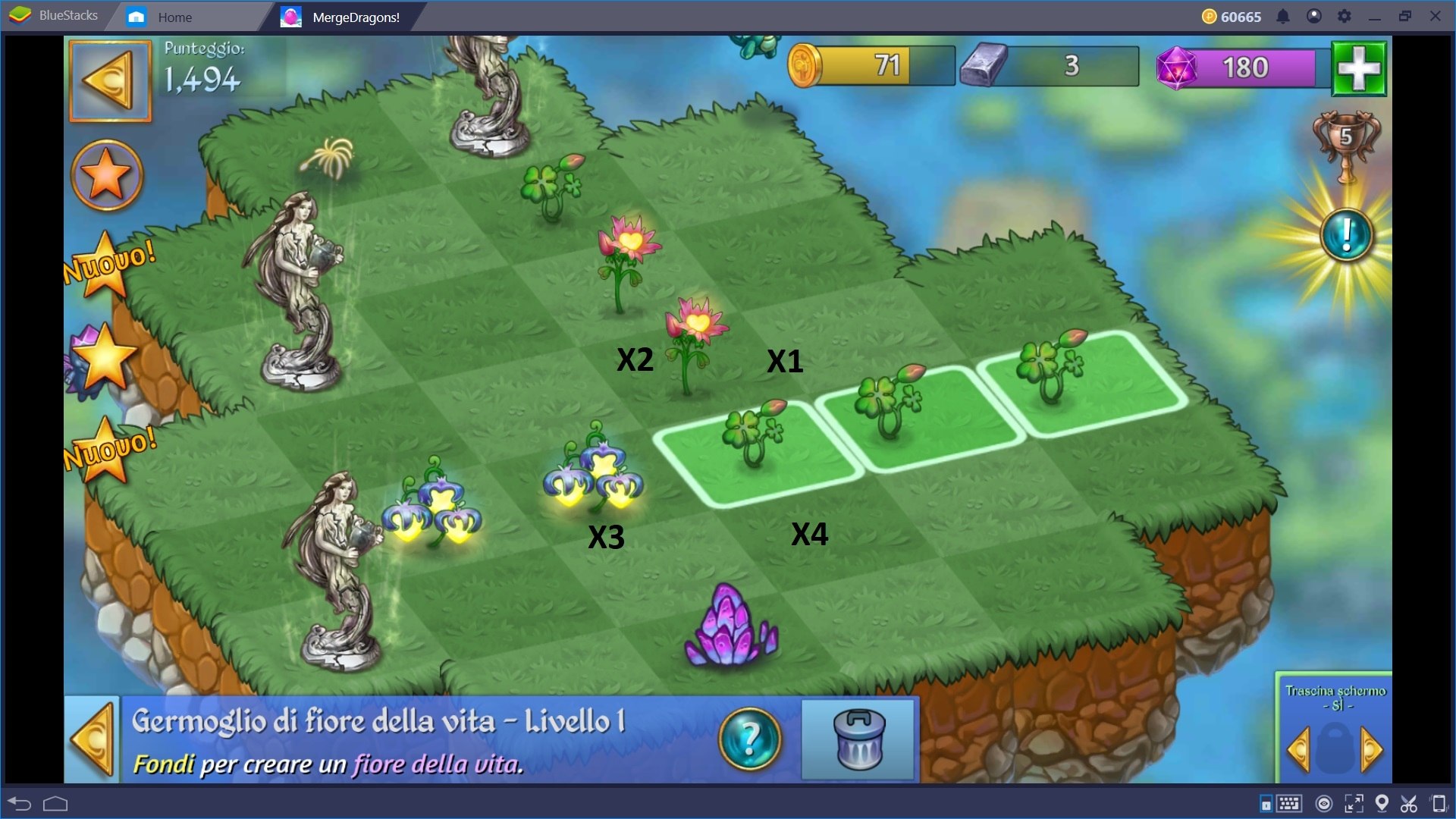 Fondere e Combinare gli oggetti in Merge Dragons!