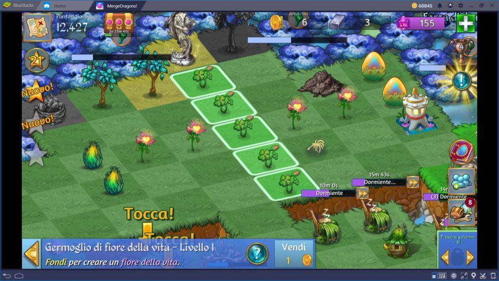 Fondere e Combinare gli oggetti in Merge Dragons! BlueStacks 4