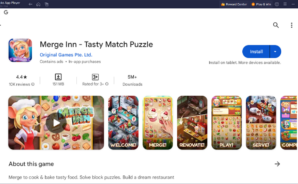 如何使用BlueStacks在電腦上玩「Merge Inn —美味的配對拼圖遊戲」