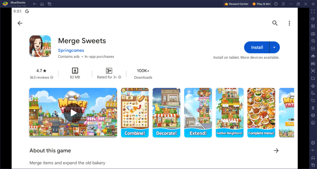 How to Play Merge Sweets on PC with BlueStacks