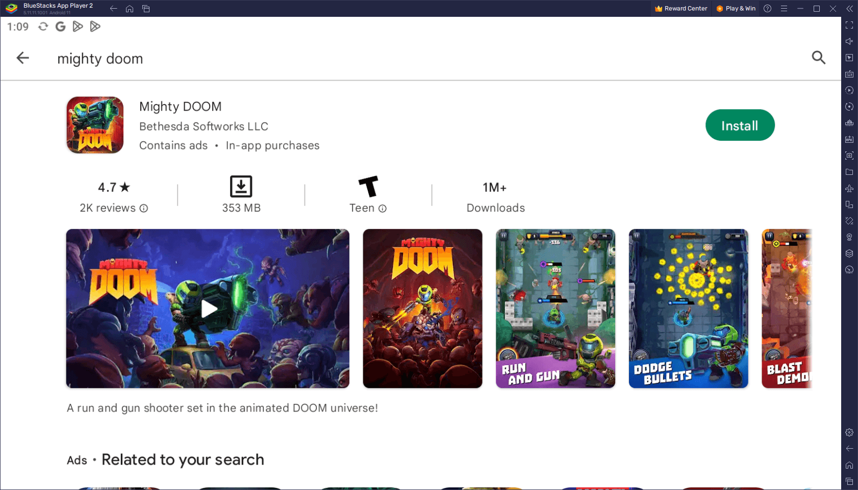 كيفية لعب Mighty Doom على جهاز الكمبيوتر باستخدام BlueStacks