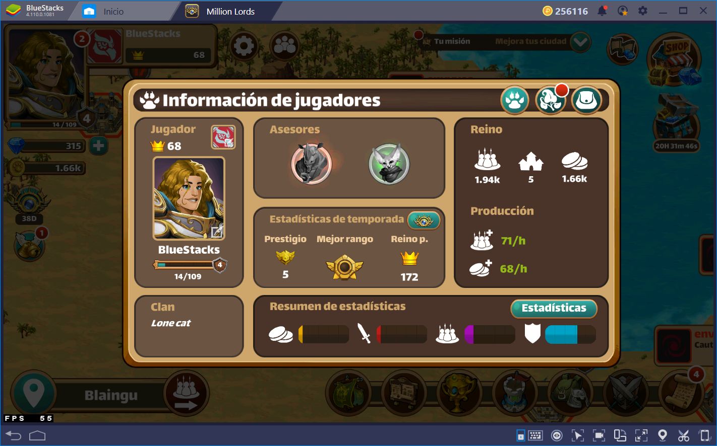 Guía de Principiantes para Million Lords en BlueStacks