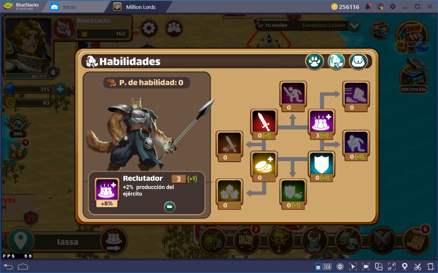 Guía de Principiantes para Million Lords en BlueStacks