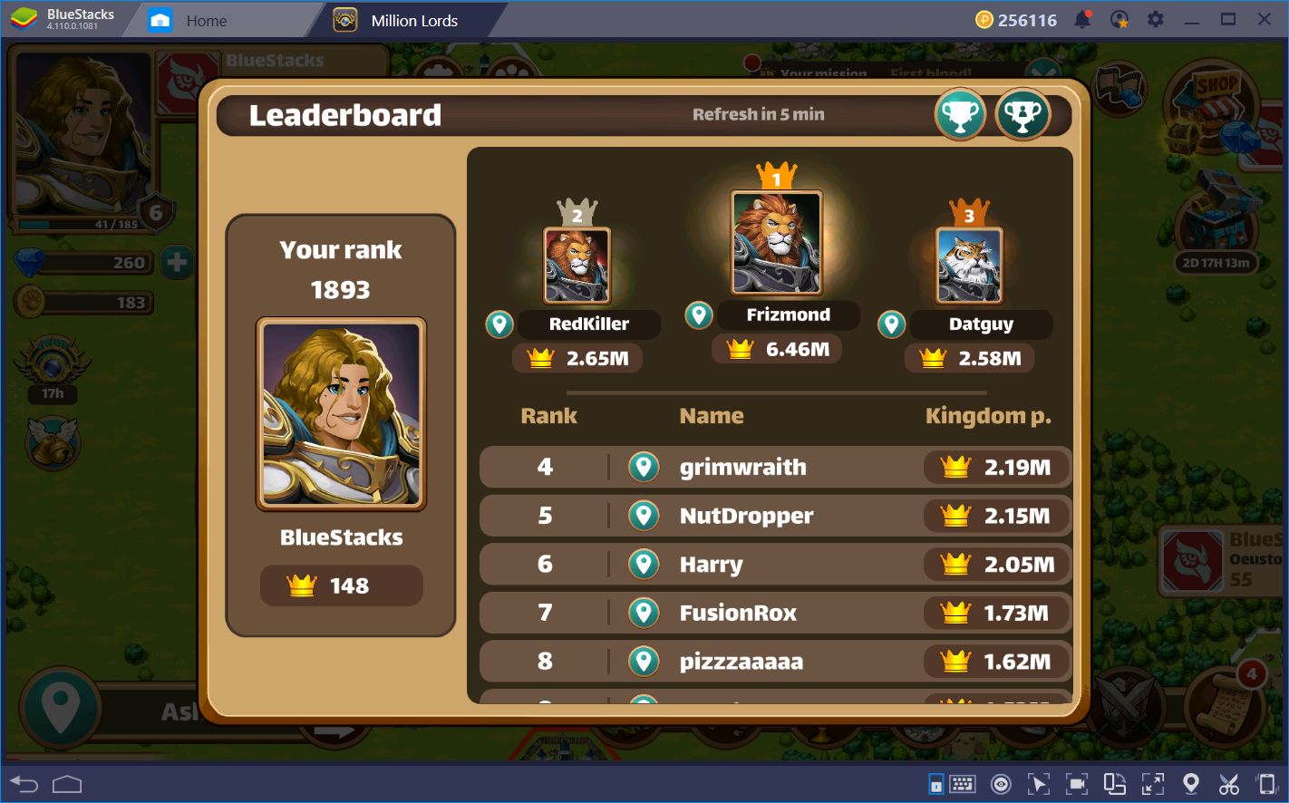 Million Lords on BlueStacks: Mobile Strategy, Abridged