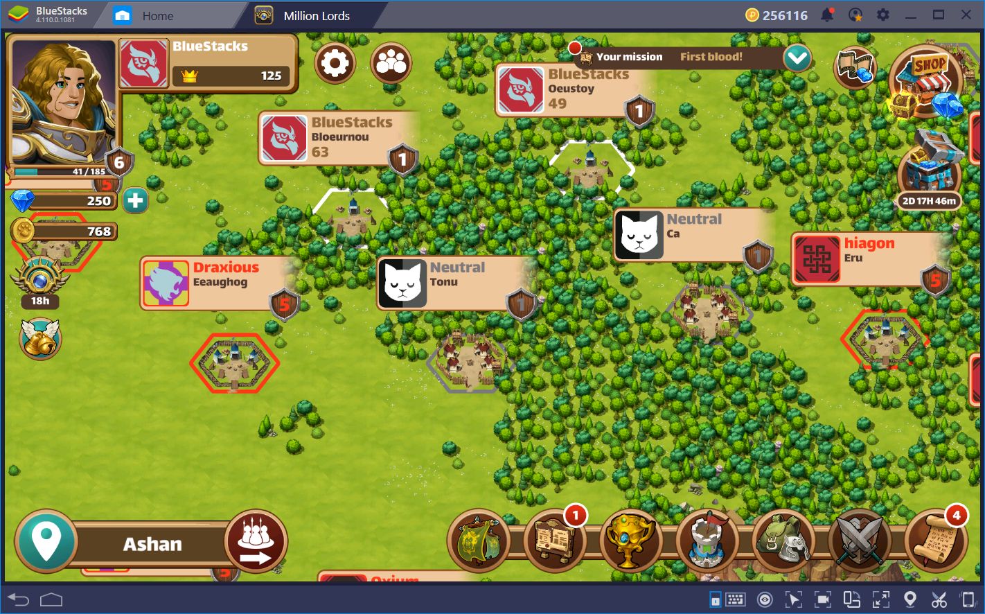 Million Lords on BlueStacks: Mobile Strategy, Abridged