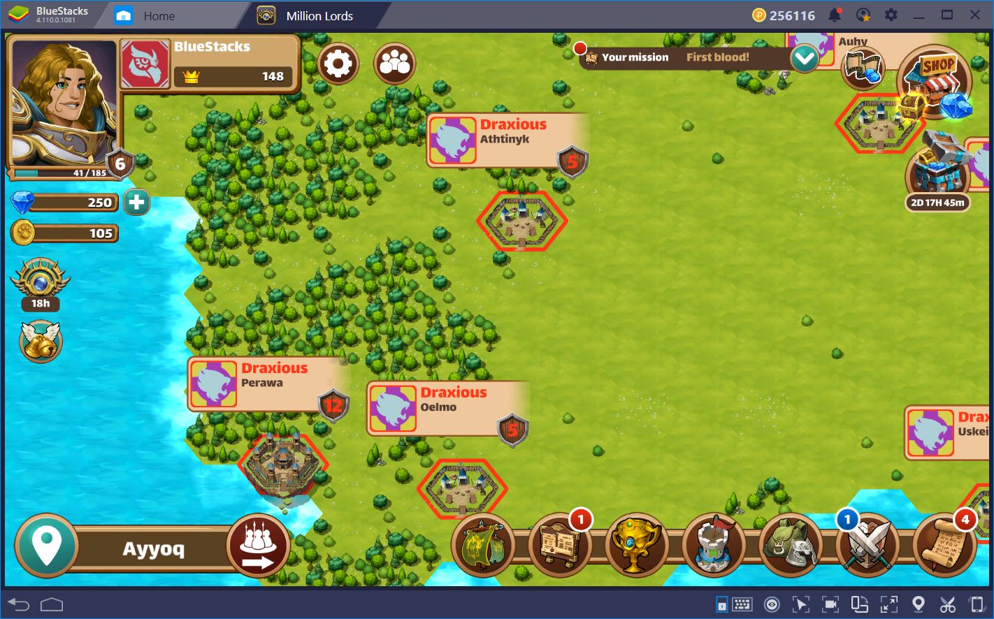 Million Lords on BlueStacks: Mobile Strategy, Abridged