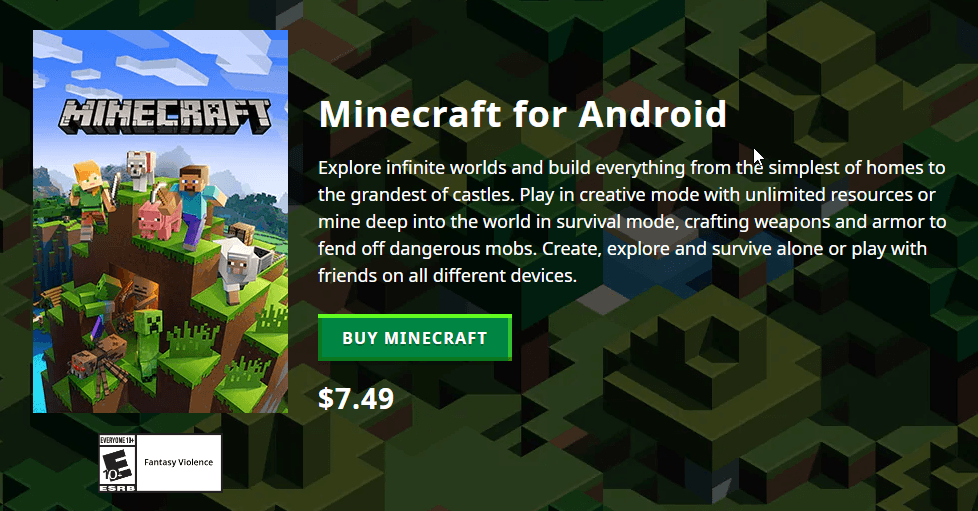 Explore Minecraft for Android