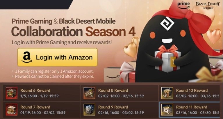 Black Desert Mobile announces fan art event, Amazon Prime Gaming Round 11