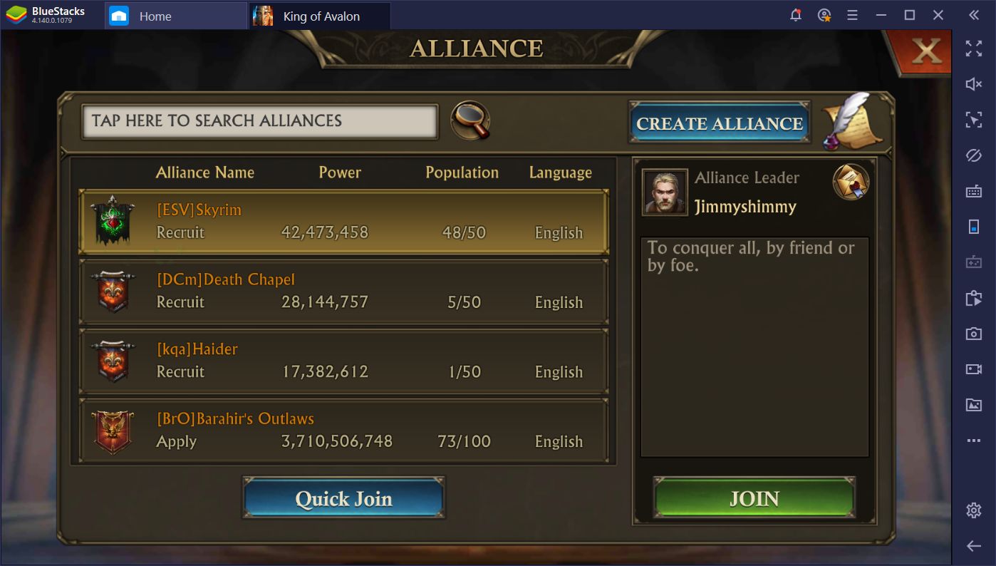 Creating an Empire in King of Avalon With BlueStacks Instances