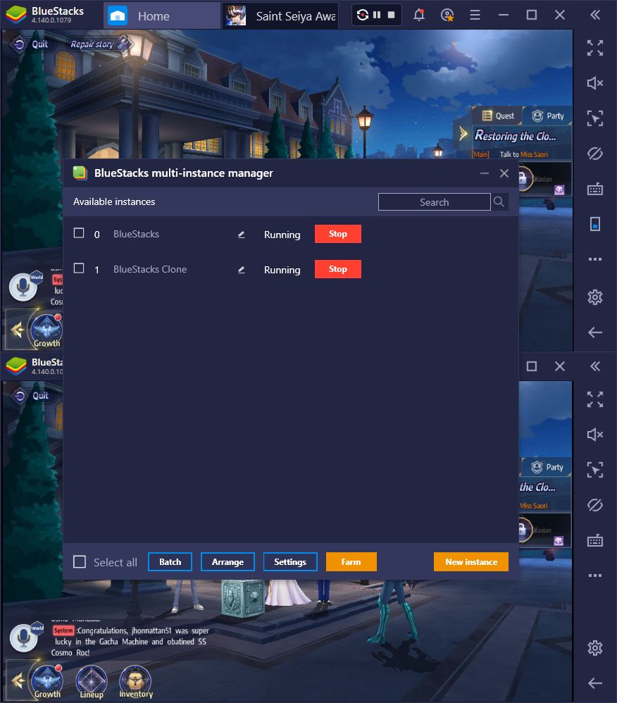 How To Use Bluestacks Instances In Saint Seiya Awakening On Pc