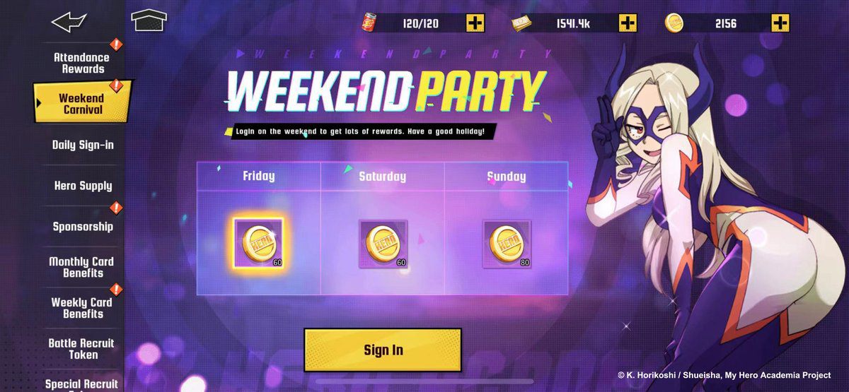 My Hero Academia: The Strongest Hero - Weekend Party and New Active and Passive Cards