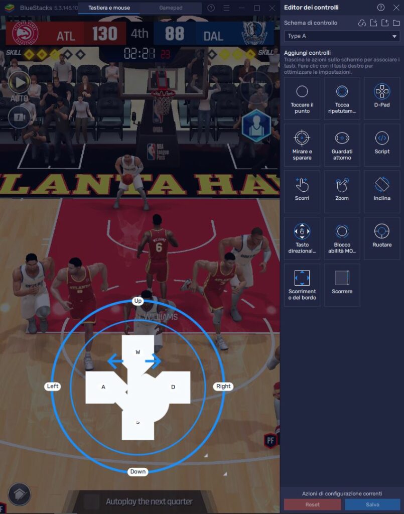 Sfrutta gli strumenti di BlueStacks per giocare al meglio il nuovo NBA NOW 22