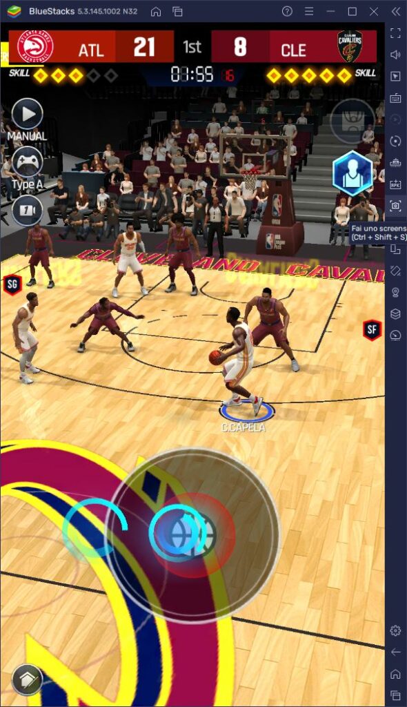 Sfrutta gli strumenti di BlueStacks per giocare al meglio il nuovo NBA NOW 22