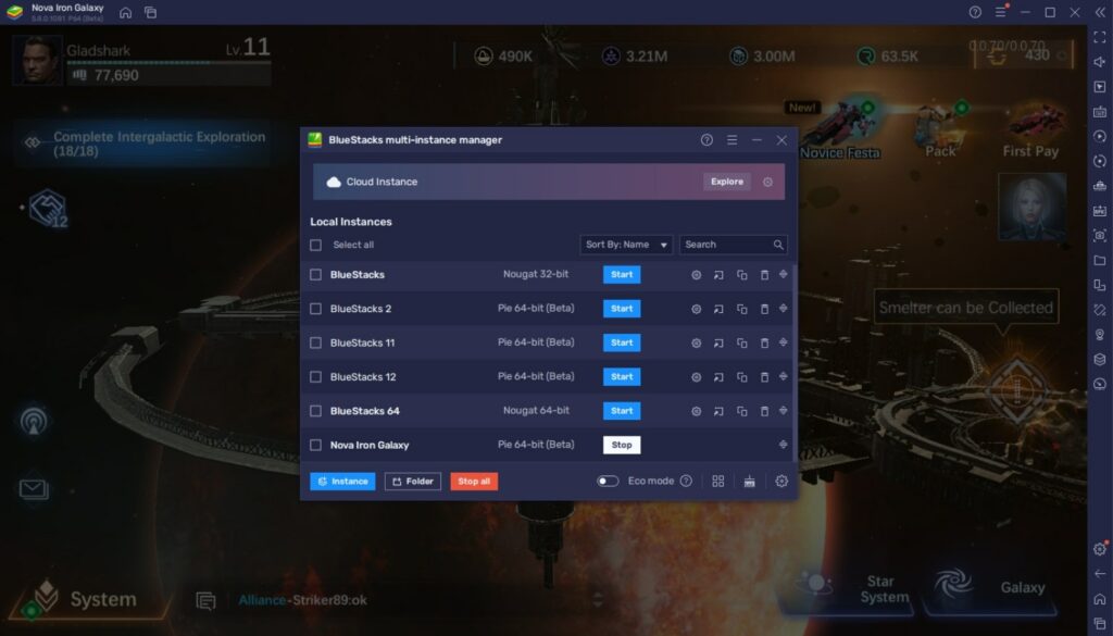 Wie man Nova Iron Galaxy auf dem PC mit BlueStacks spielt
