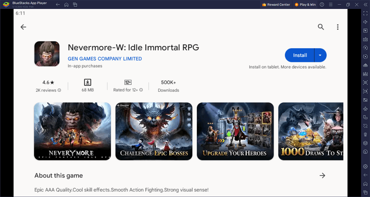 How to Play Nevermore-W: Idle Immortal RPG on PC With BlueStacks