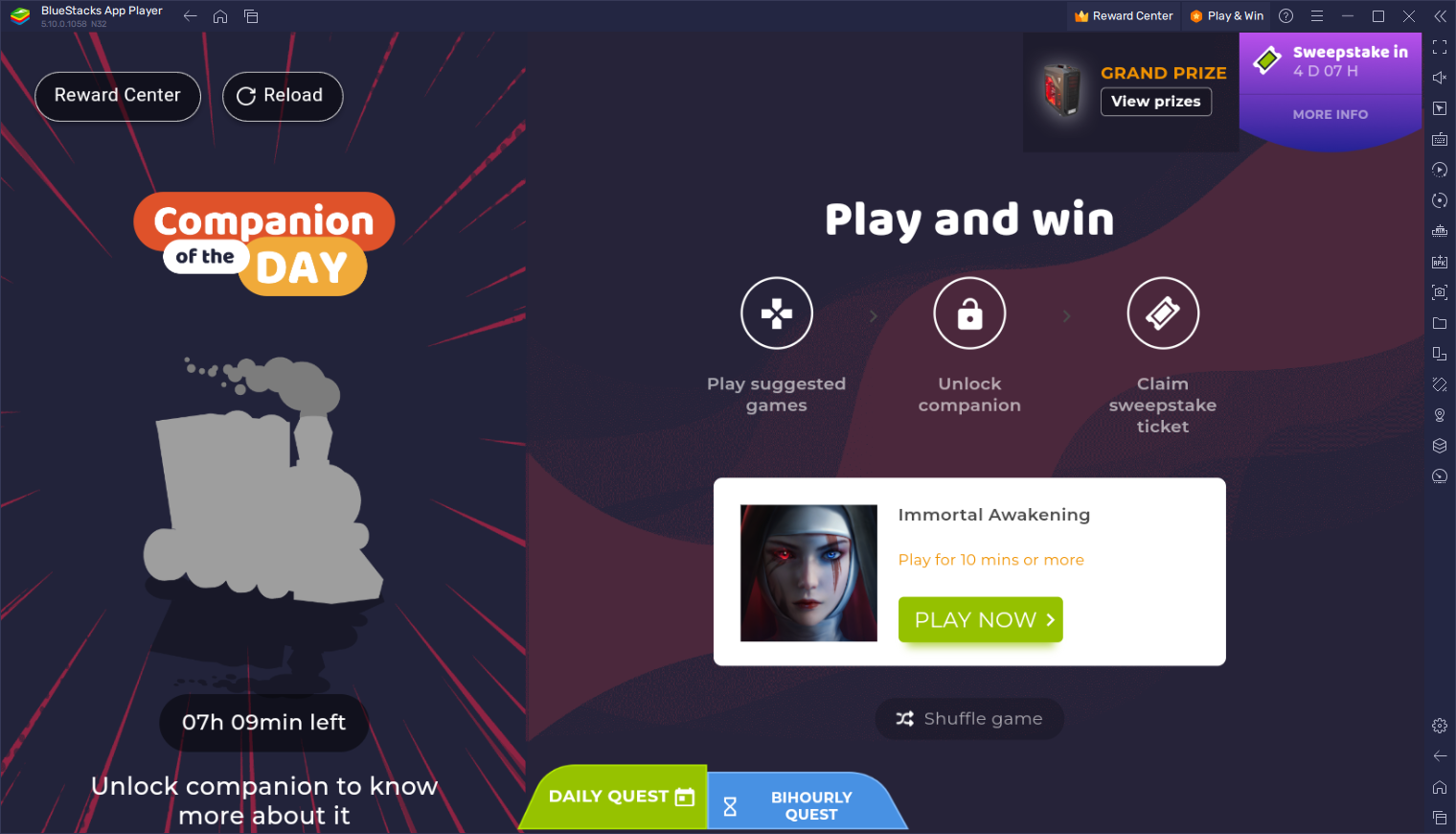 Mit der neuen BlueStacks 5 Play & Win Funktion können Spieler tolle digitale und physische Belohnungen gewinnen
