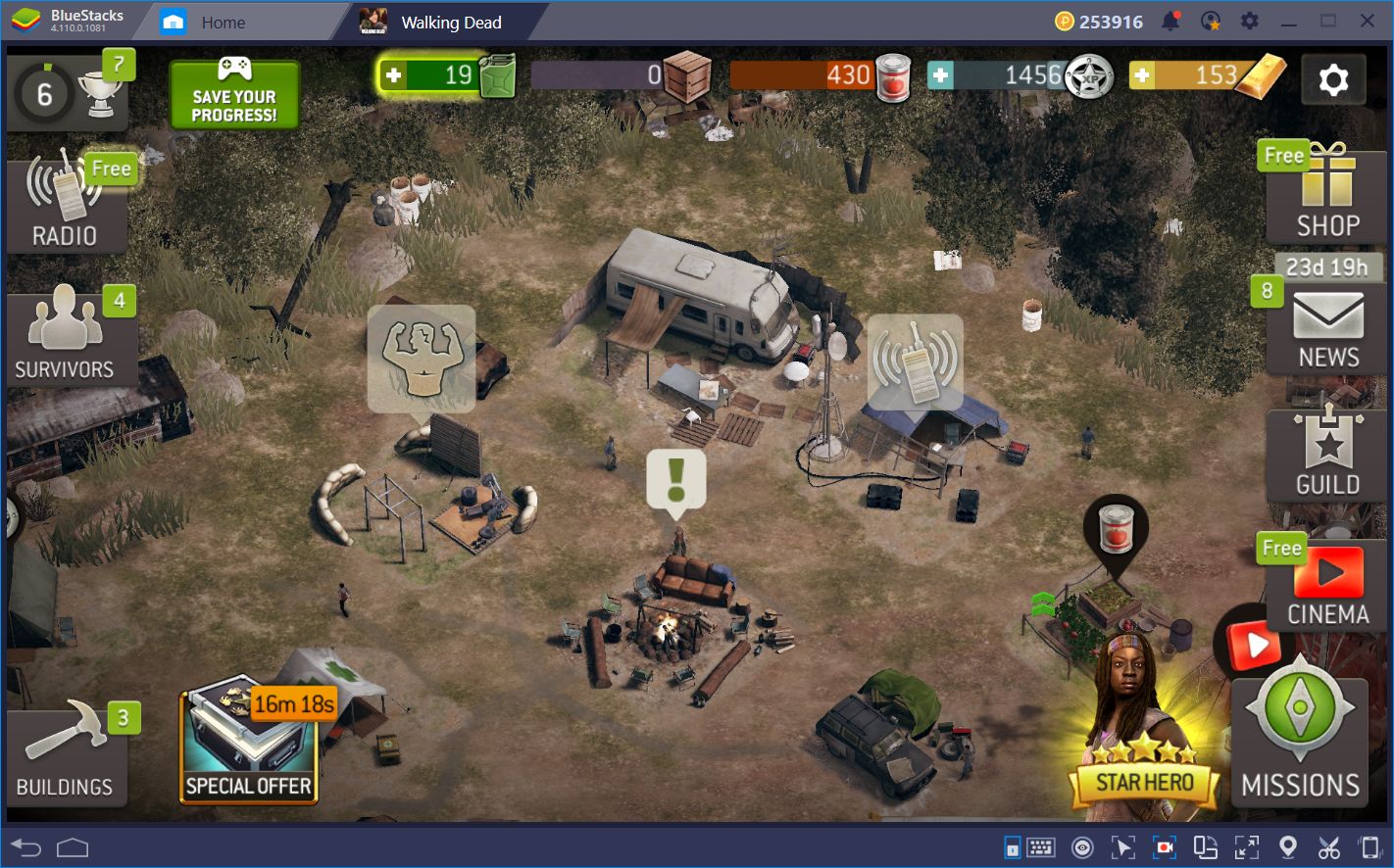 Improving in The Walking Dead No Man’s Land With BlueStacks