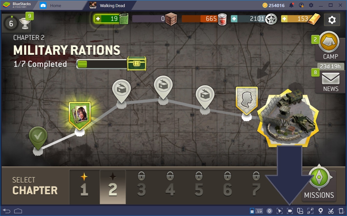 Improving in The Walking Dead No Man’s Land With BlueStacks