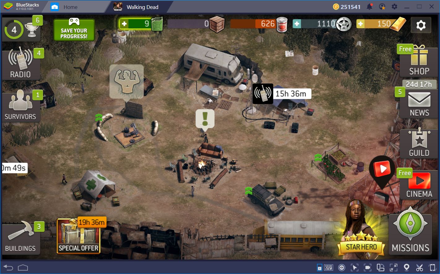 Enjoy The Walking Dead No Man’s Land on BlueStacks