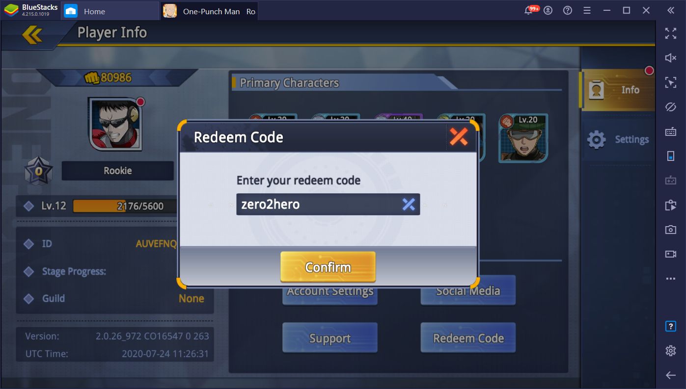 ☆Redeem Code Giveaway☆ - One-Punch Man: Road to Hero 2.0