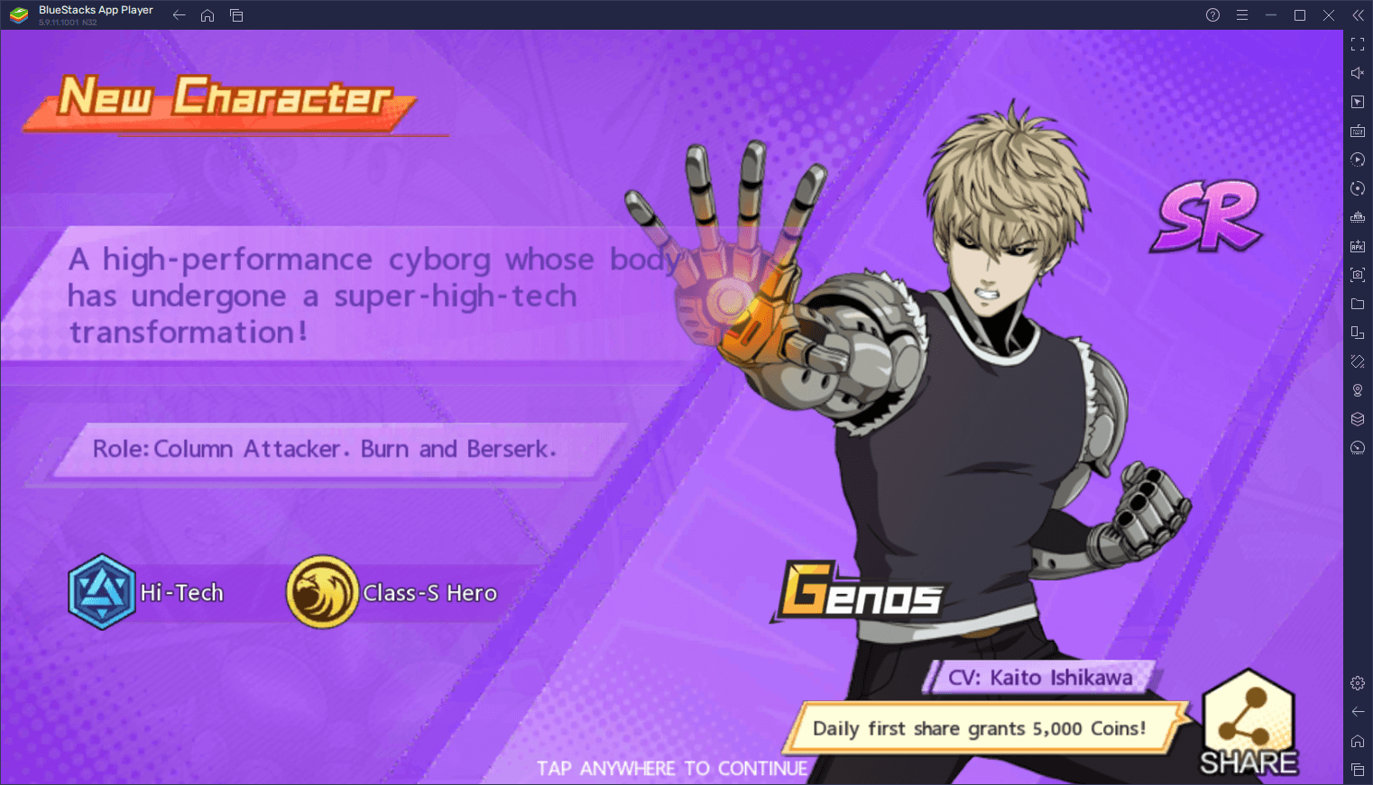 One Punch Man - The Strongest على الكمبيوتر - أتمتة تجربة اللعب الخاصة بك وتبسيطها باستخدام أدوات BlueStacks الخاصة بنا