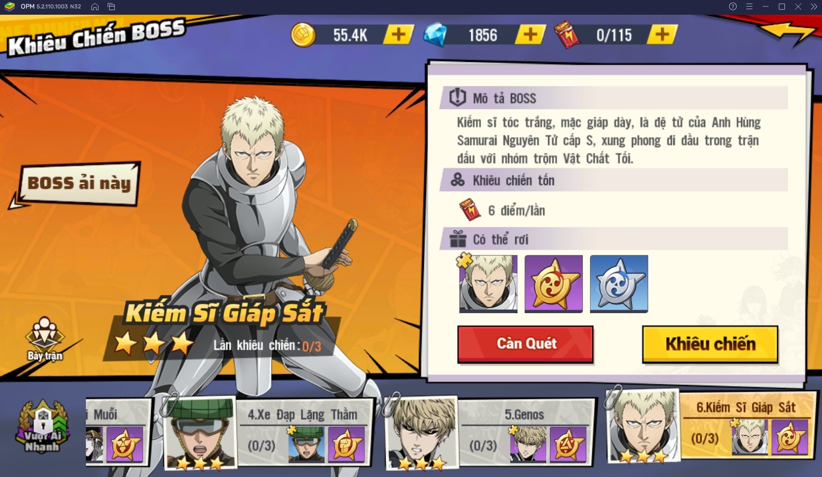 Chơi One Punch Man: The Strongest trên BlueStacks: Hướng dẫn cho người mới