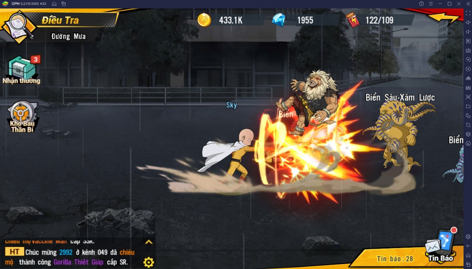 Chơi One Punch Man: The Strongest trên BlueStacks: Hướng dẫn cho người mới