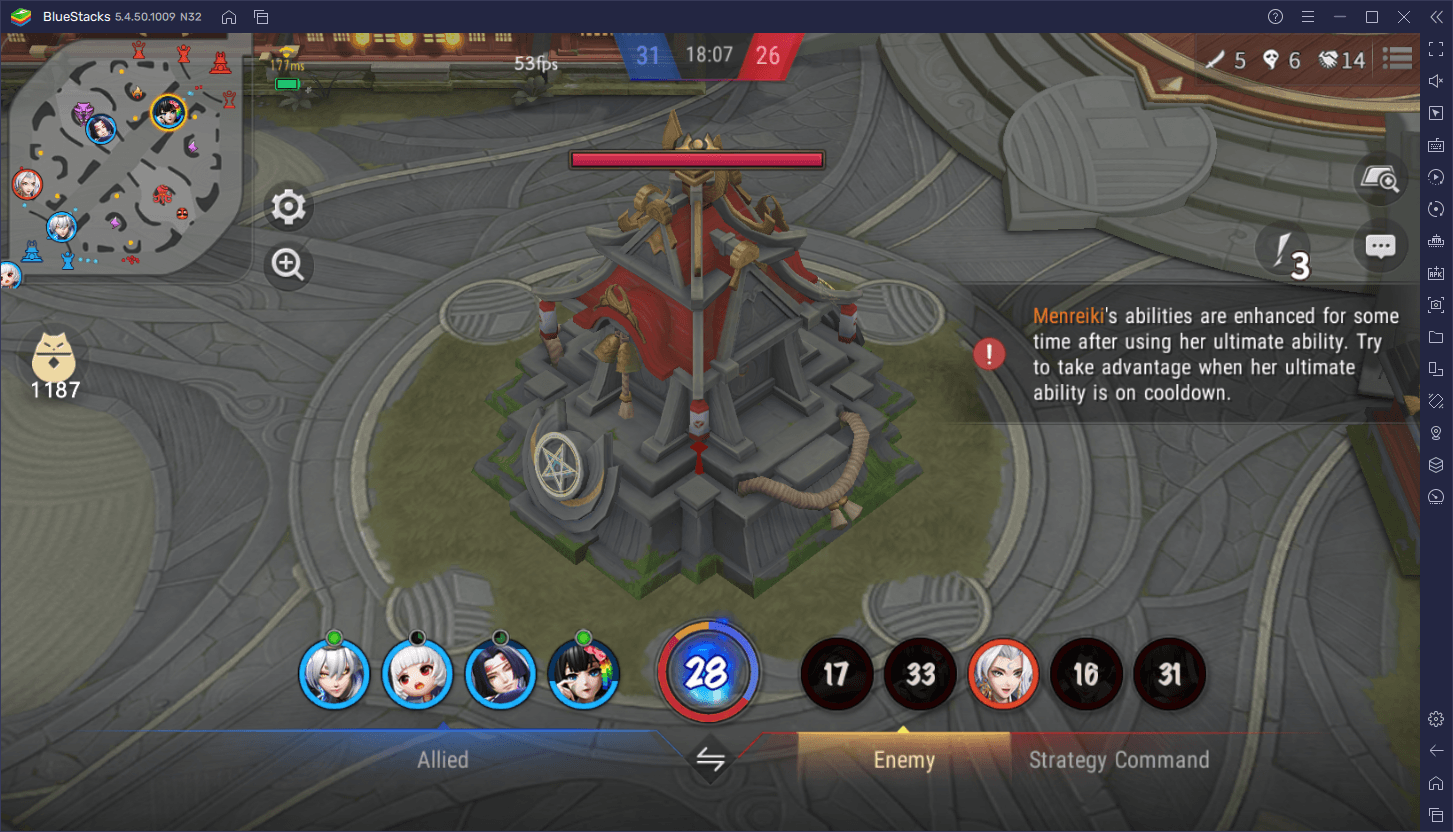 Onmyoji Arena - sterowanie na PC z BlueStacks