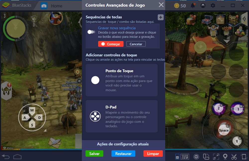 Tirando proveito de BlueStacks em Order & Chaos 2