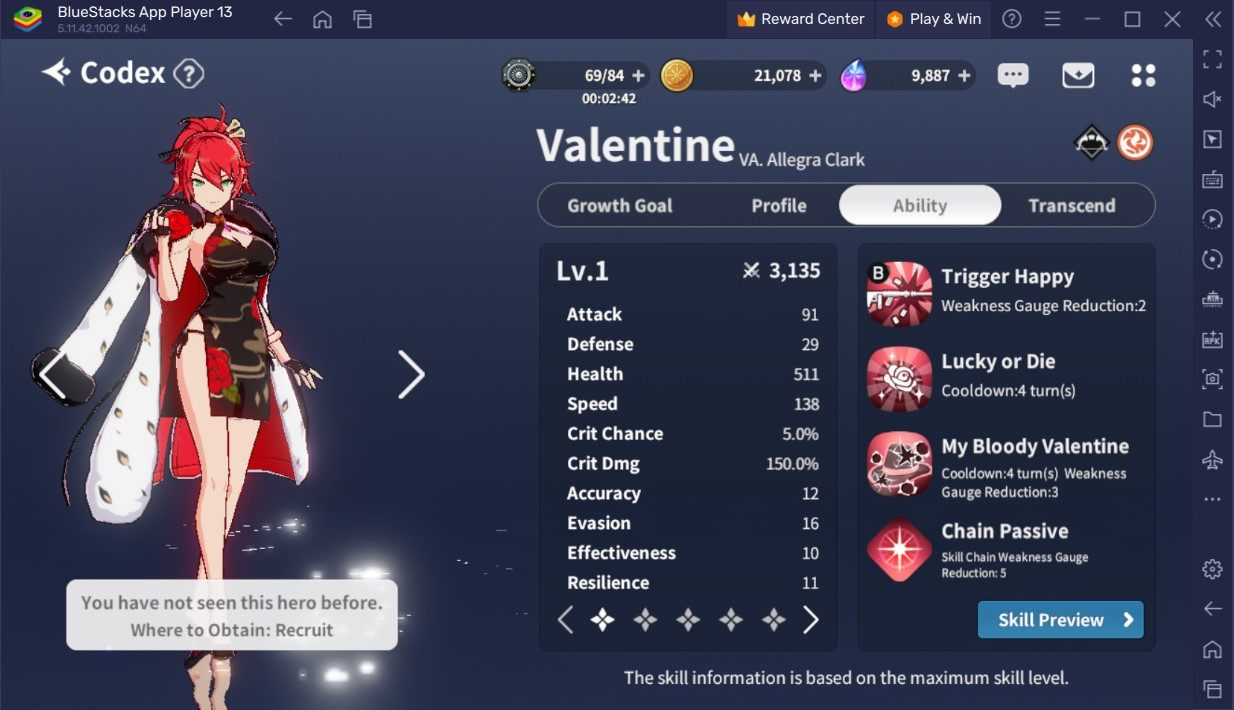 Outerplane – Valentine Character Guide