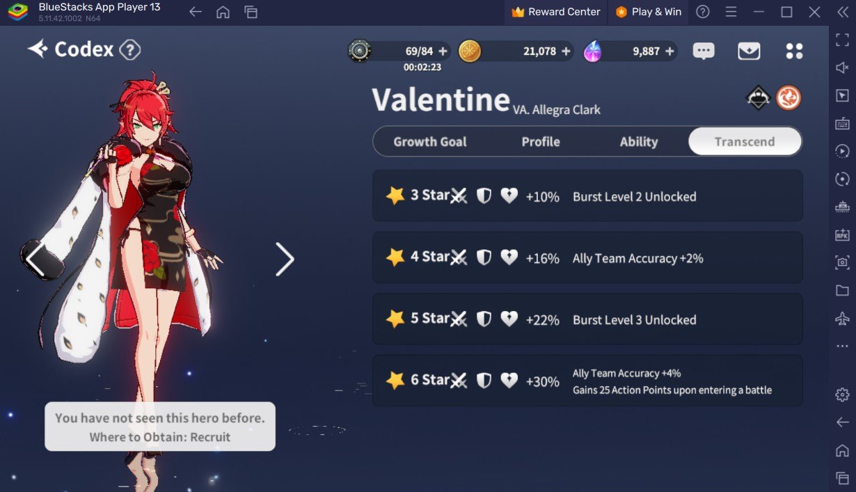 Outerplane – Valentine Character Guide