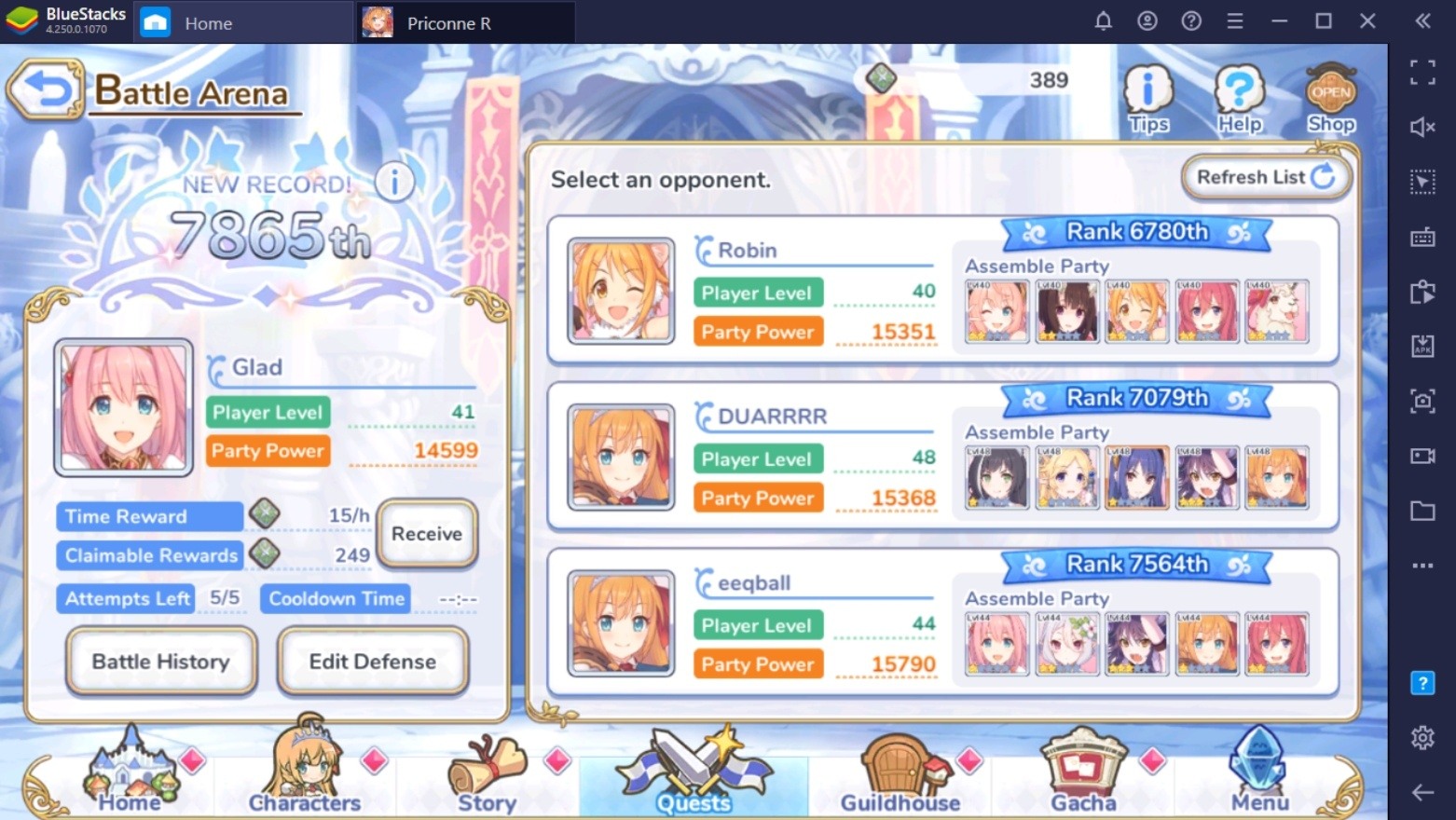 Princess Connect! Re: Dive - Guide PvP