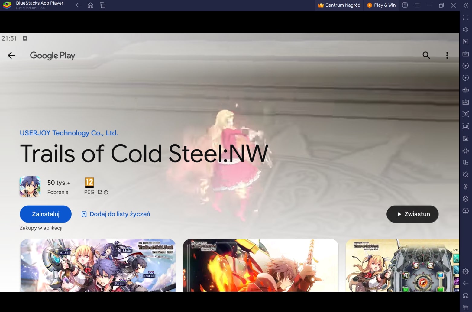 Jak grać w Trails of Cold Steel:NW na PC z BlueStacks