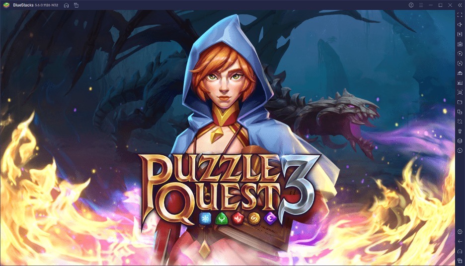 Играем в Puzzle Quest 3 на ПК с помощью BlueStacks