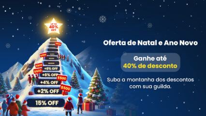 Liquidação de Natal do BlueStacks: escale a Montanha do Desconto e encontre até 40% de desconto! 🎅🎄