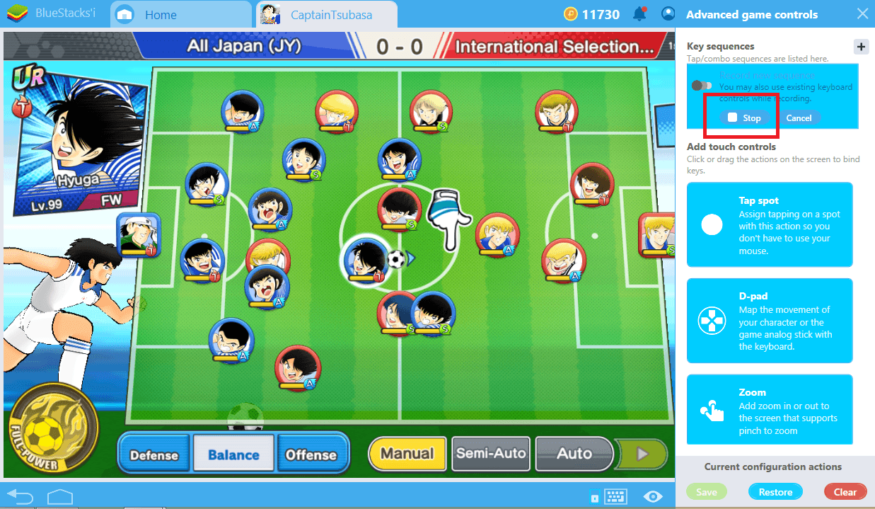 Captain Tsubasa: Never miss a Goal again with BlueStacks Combo Key