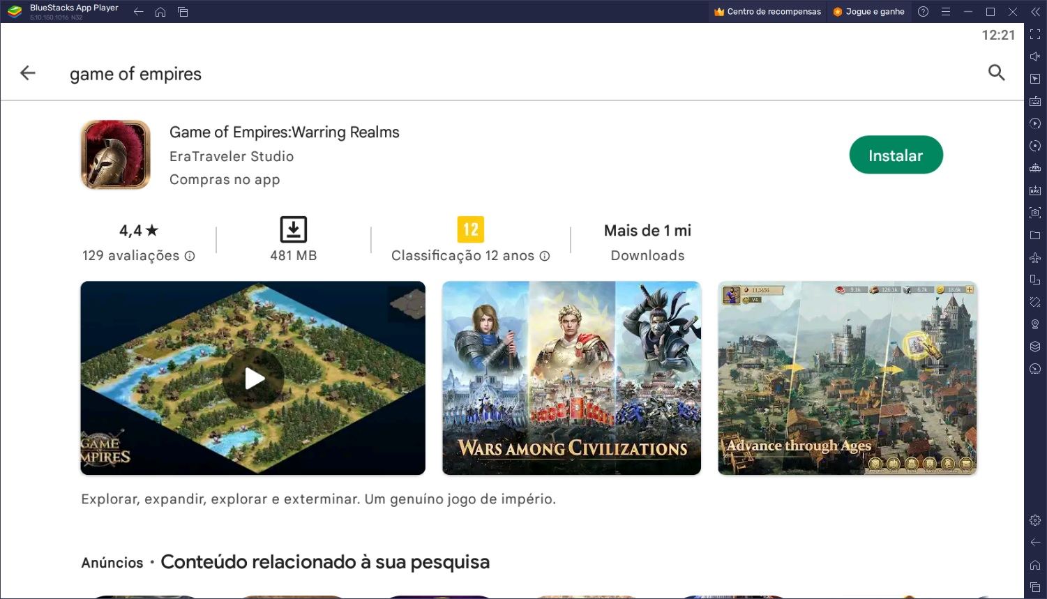 Como jogar Game of Empires: Warring Realms no seu PC com o BlueStacks