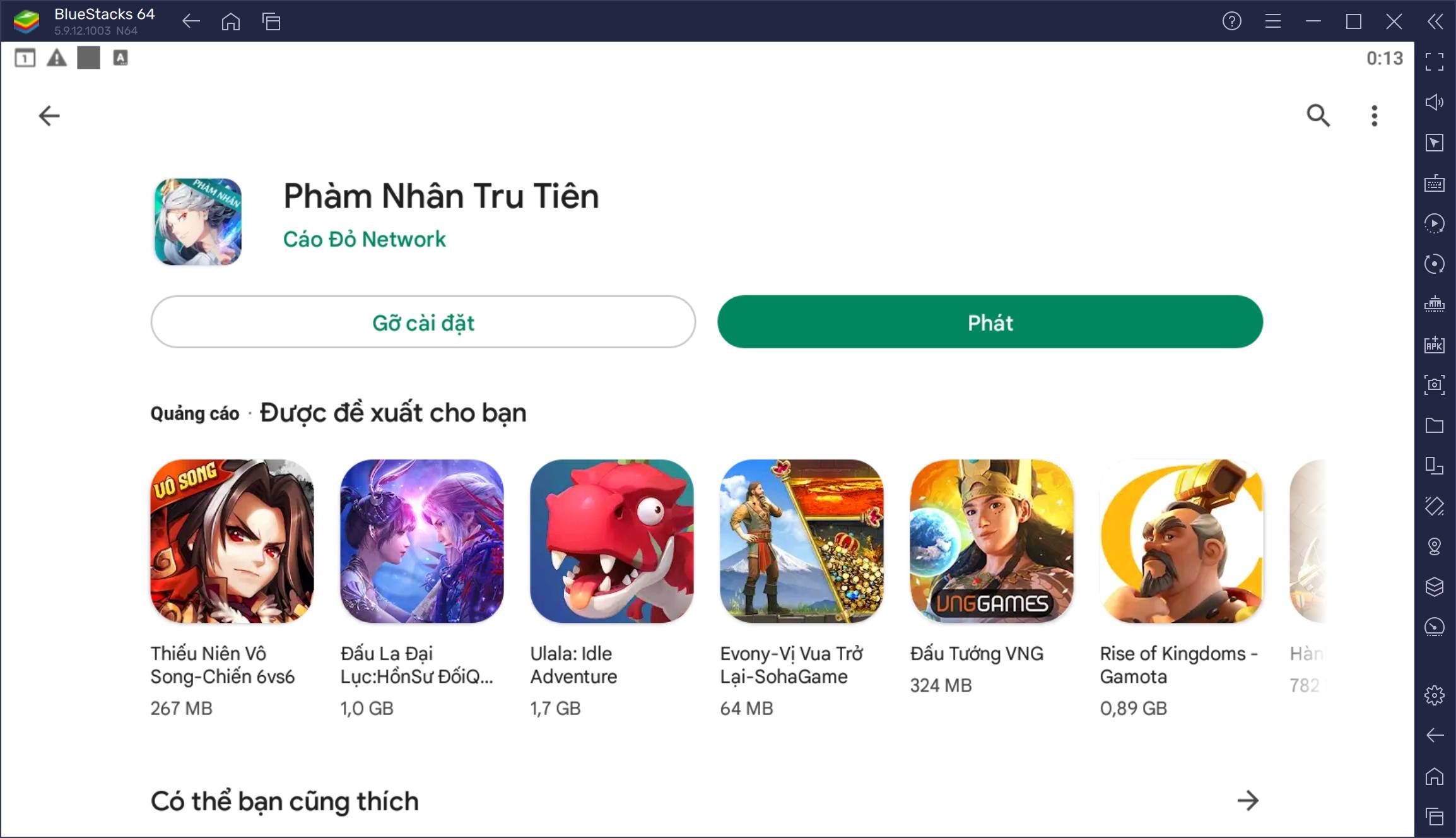 Chơi game chiến thuật tự động Phàm Nhân Tru Tiên trên PC với BlueStacks