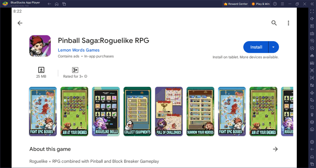 How to Play Pinball Saga:Roguelike RPG on PC With BlueStacks