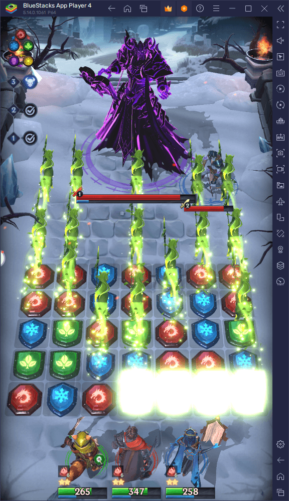 How to Play Puzzles & Chaos: Frozen Castle on PC With BlueStacks