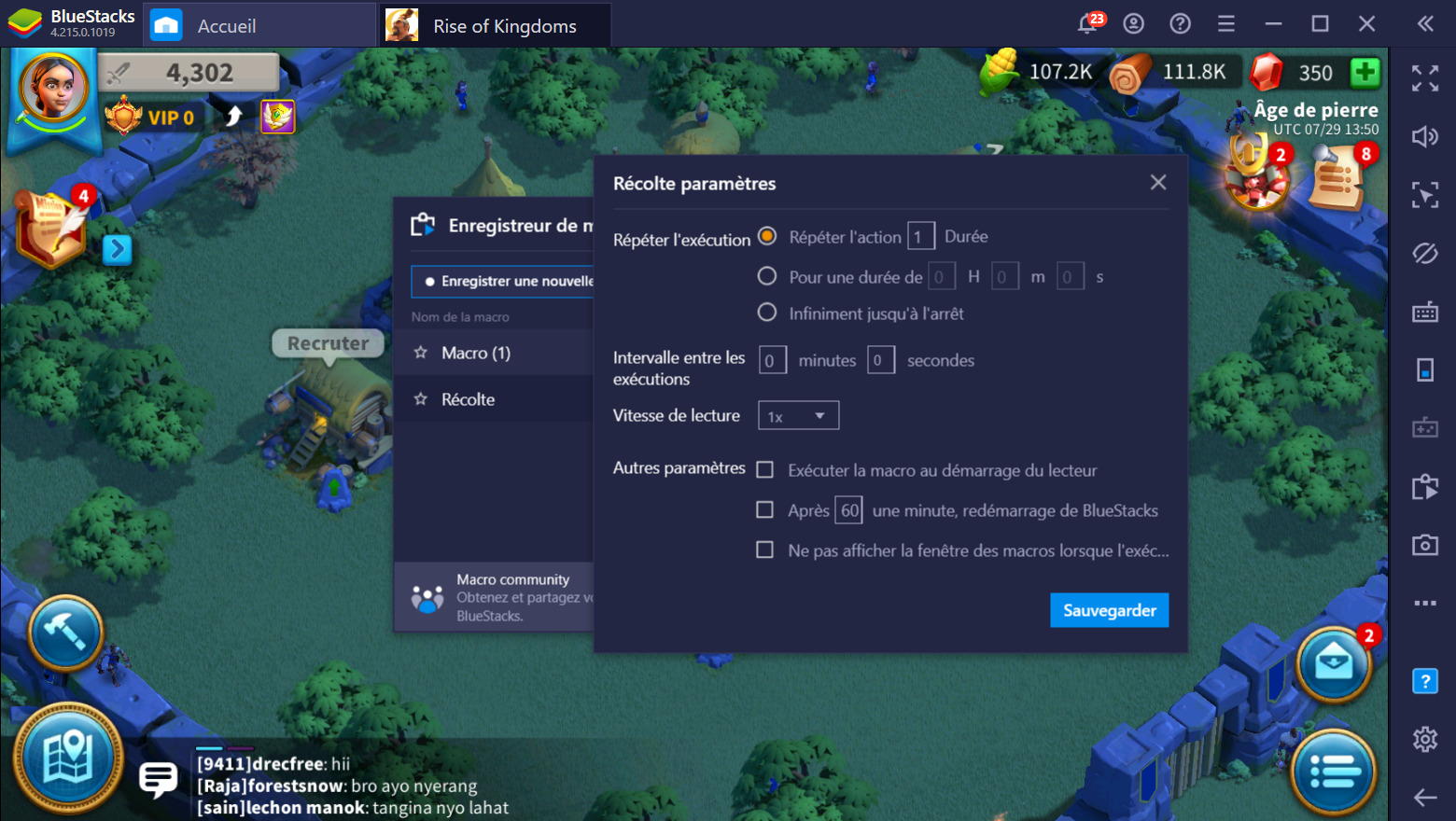 Automatisez les tâches rébarbatives dans Rise of Kingdoms sur PC avec les macros de BlueStacks