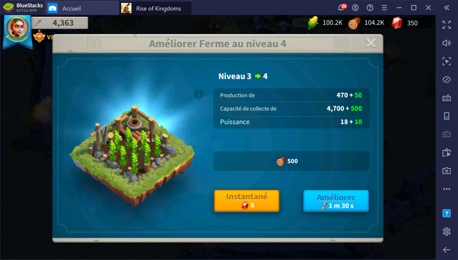 Automatisez les tâches rébarbatives dans Rise of Kingdoms sur PC avec les macros de BlueStacks