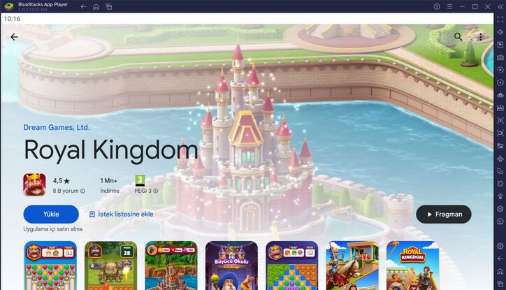 BlueStacks ile Royal Kingdom PC Kurulum Rehberi