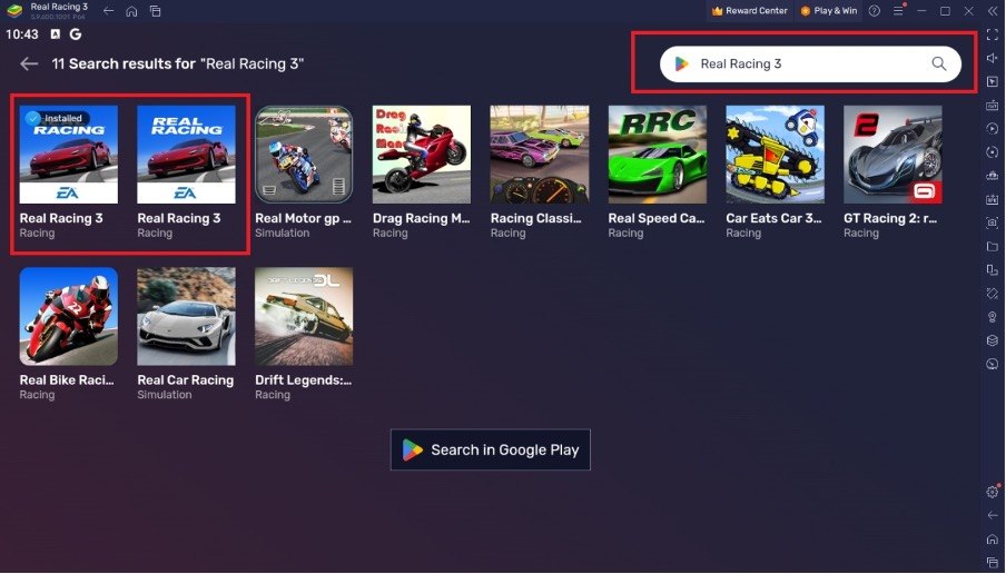 Играем в Real Racing 3 на ПК с помощью BlueStacks