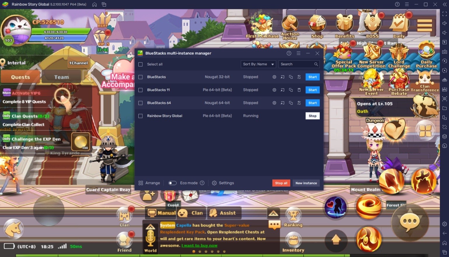 Wie man Rainbow Story Global auf dem PC mit BlueStacks spielt