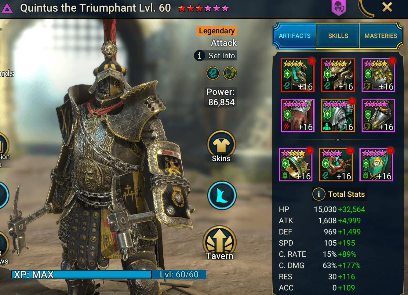 RAID: Shadow Legends - Quintus the Triumphant Champion Guide: Best Builds, Masteries & Artifacts (PvE + PvP)