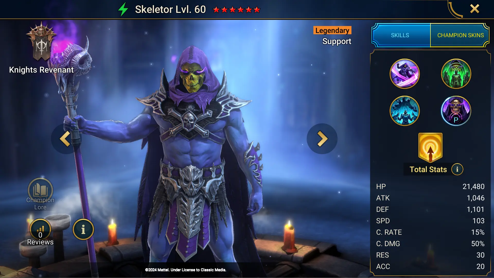 RAID: Shadow Legends - Skeletor Champion Guide: Best Build, Masteries & Artifact Sets