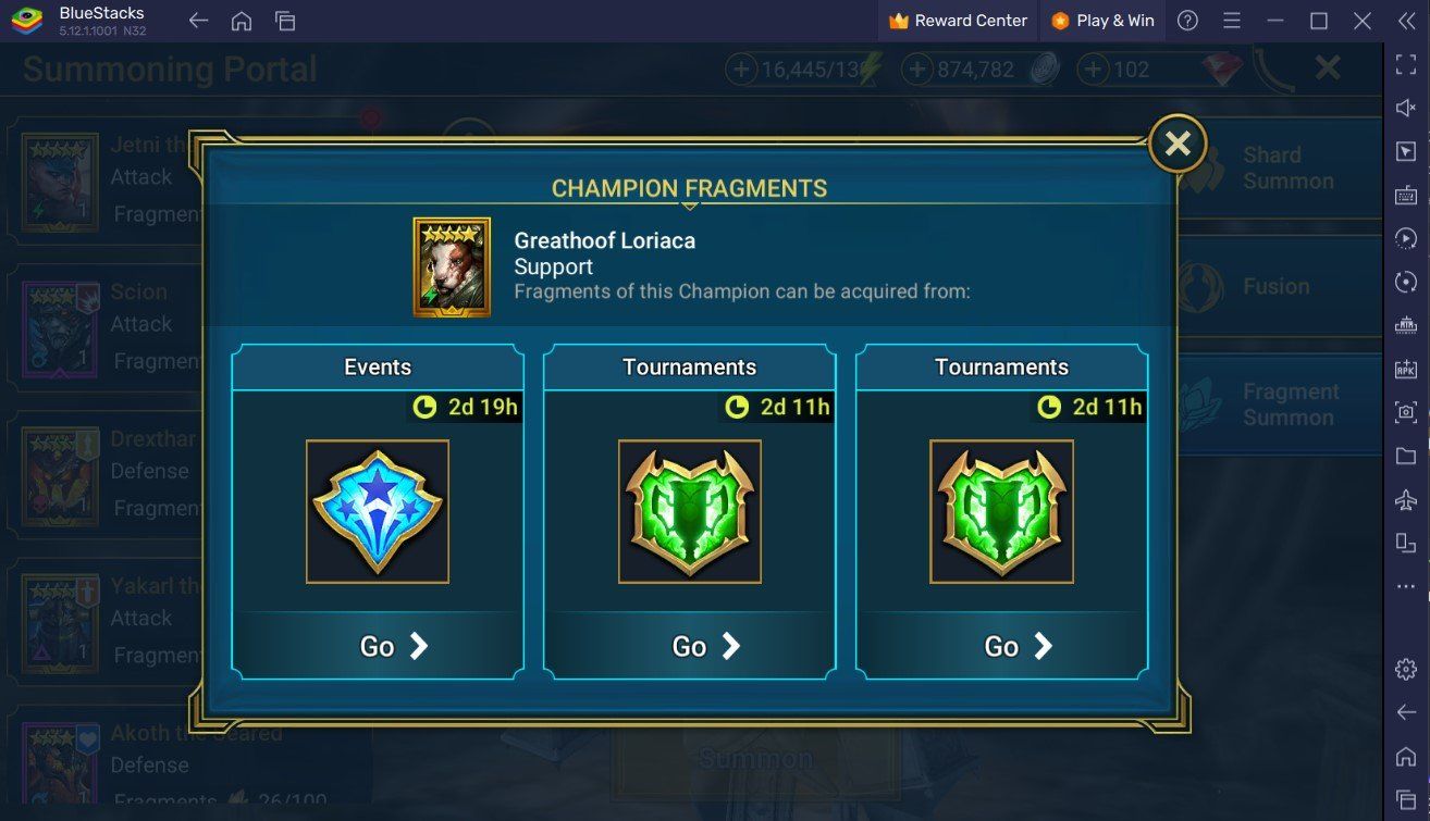 RAID: Shadow Legends - Großhuf Loriaca Fragment Fusion Event Guide