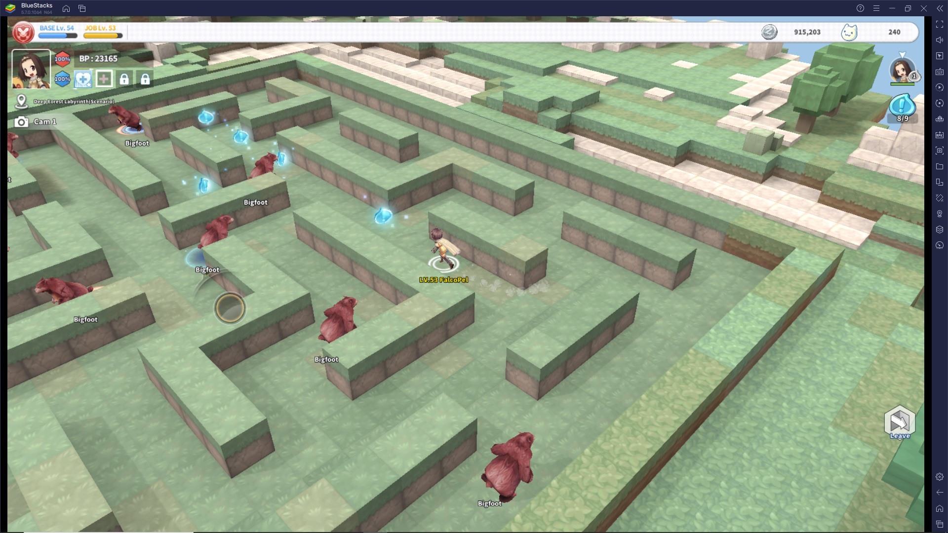 Come giocare Ragnarok: Labyrinth con visuale orizzontale (landscape)